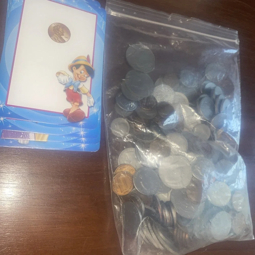 Math Manipulative Resource Lot Of Elementary Math Games Flash cards Fake Change